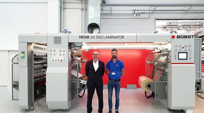 Flexo srl: nuovo reparto accoppiamento con un’accoppiatrice BOBST SX 550 Laminator