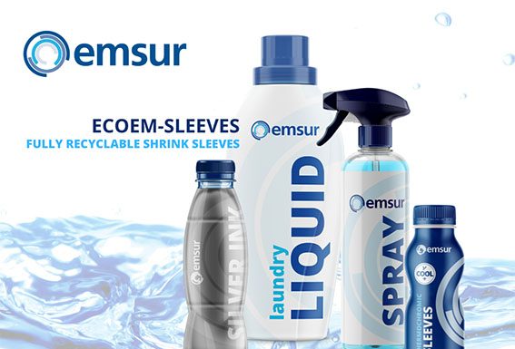 Emsur: new range of shrink sleeves, Ecoem-Sleeve, fully recyclable along with PET bottles