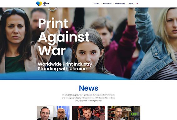 Print Against War – Il settore della stampa unito per fornire supporto all’Ucraina