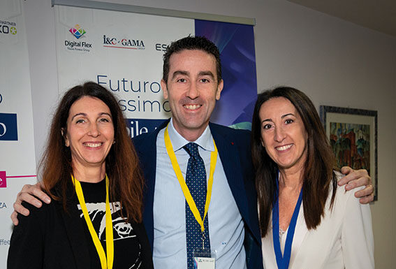 Rebranding operation and corporate reorganization for Digital Flex, now ROVECO Roveco Da sinistra Marzia Ripamonti, Andrea e Barbara Vergnano