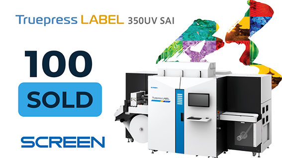 SCREEN reaches landmark: 100 Truepress LABEL 350UV SAI digital presses sold