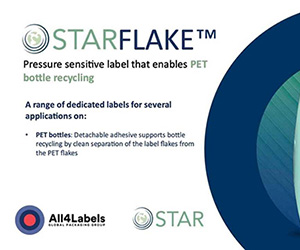 All4Labels STARFLAKE™ riconosciuta dall’Association of Plastic Recyclers come etichetta autoadesiva innovativa