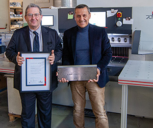 Polar, con Heidelberg, festeggia il 5.555 tagliacarte installato presso Grafiche Lama