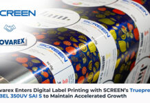 Novarex entra nella stampa digitale di etichette con la Truepress LABEL 350UV SAI S di SCREEN Novarex